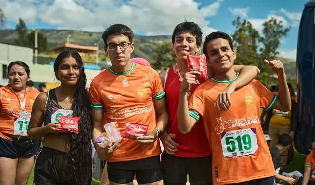 Podio de premiación de la carrera